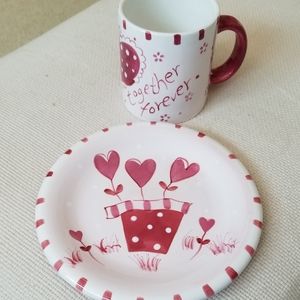 Set of cute cup and saucer